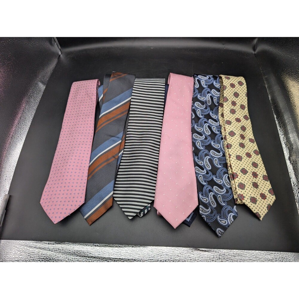 Vintage Designer Neck Ties Lot of 6 Hilfiger Michael Kors Ralph Lauren Chaps